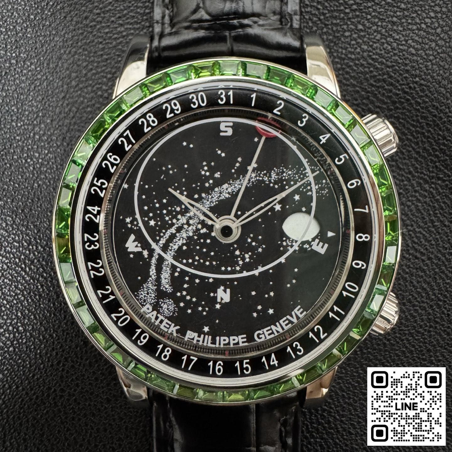 カテゴリ:<a href='/product.shtml?cid=688'>グランドコンプリケーション</a> <br>3K工場 パテックフィリップ グランドコンプリケーション 6104 42.5mm ブラック ダイヤ入れ 240ムーブメン