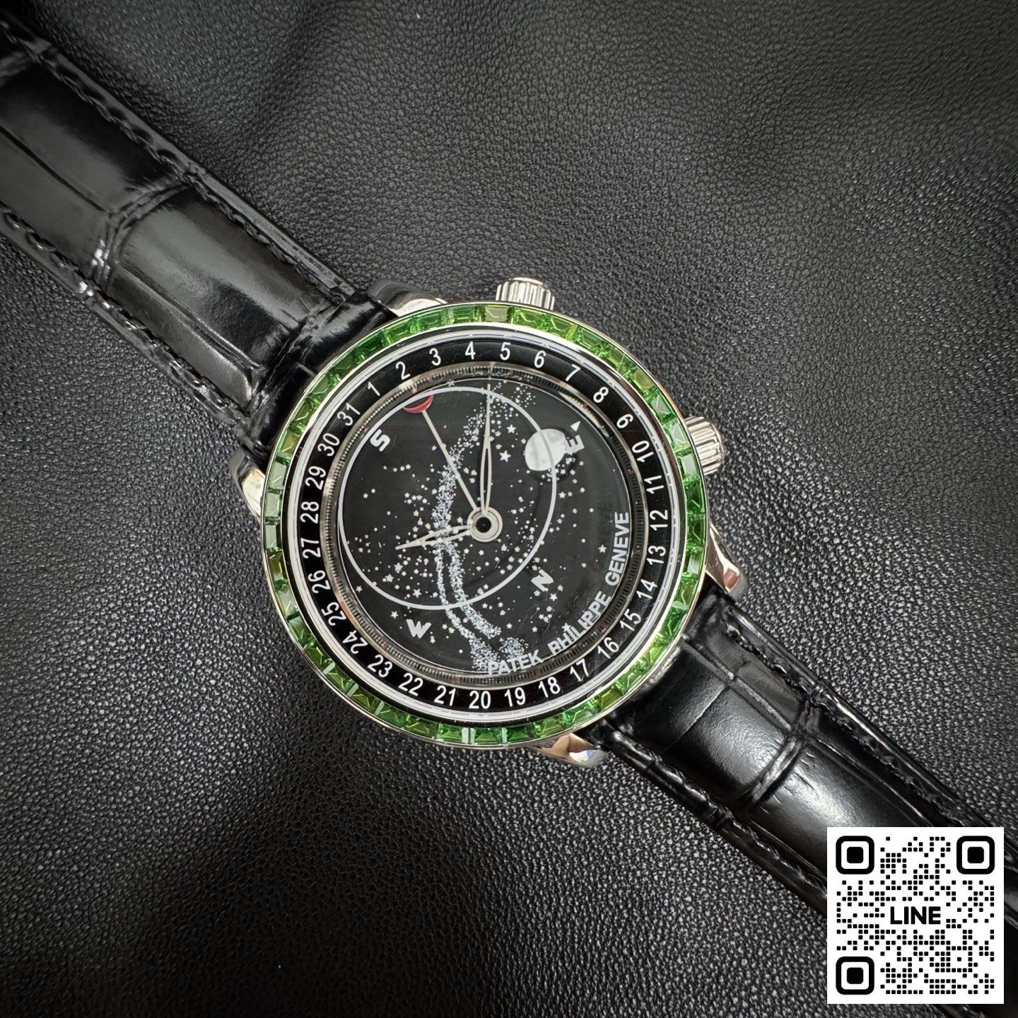 カテゴリ:<a href='/product.shtml?cid=688'>グランドコンプリケーション</a> <br>3K工場 パテックフィリップ グランドコンプリケーション 6104 42.5mm ブラック ダイヤ入れ 240ムーブメン