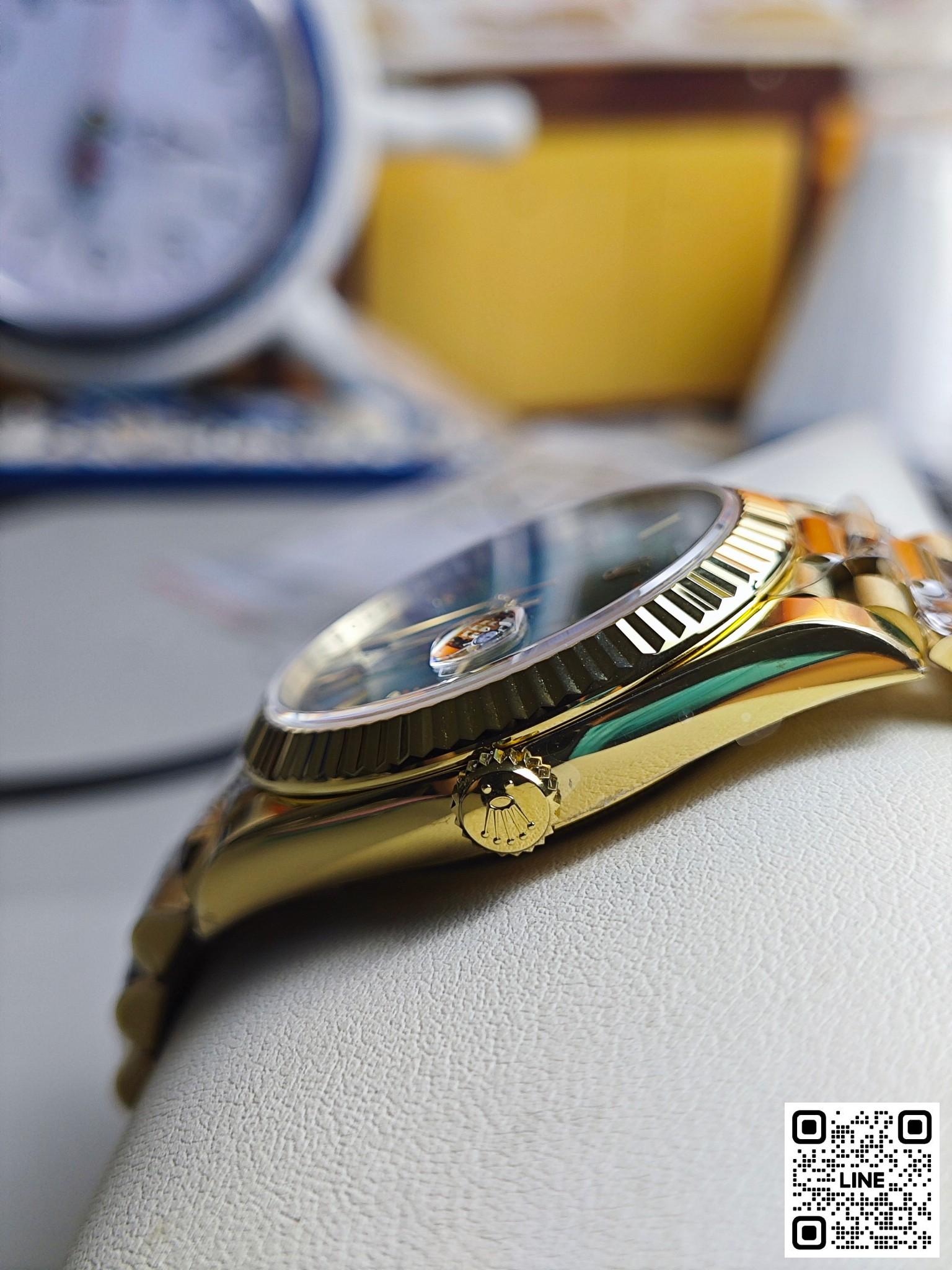 カテゴリ:<a href='/product.shtml?cid=667'>デイデイト</a> <br>RC工場 ロレックス デイデイト 40mm イエローゴールド グリーン 3255ムーブメント