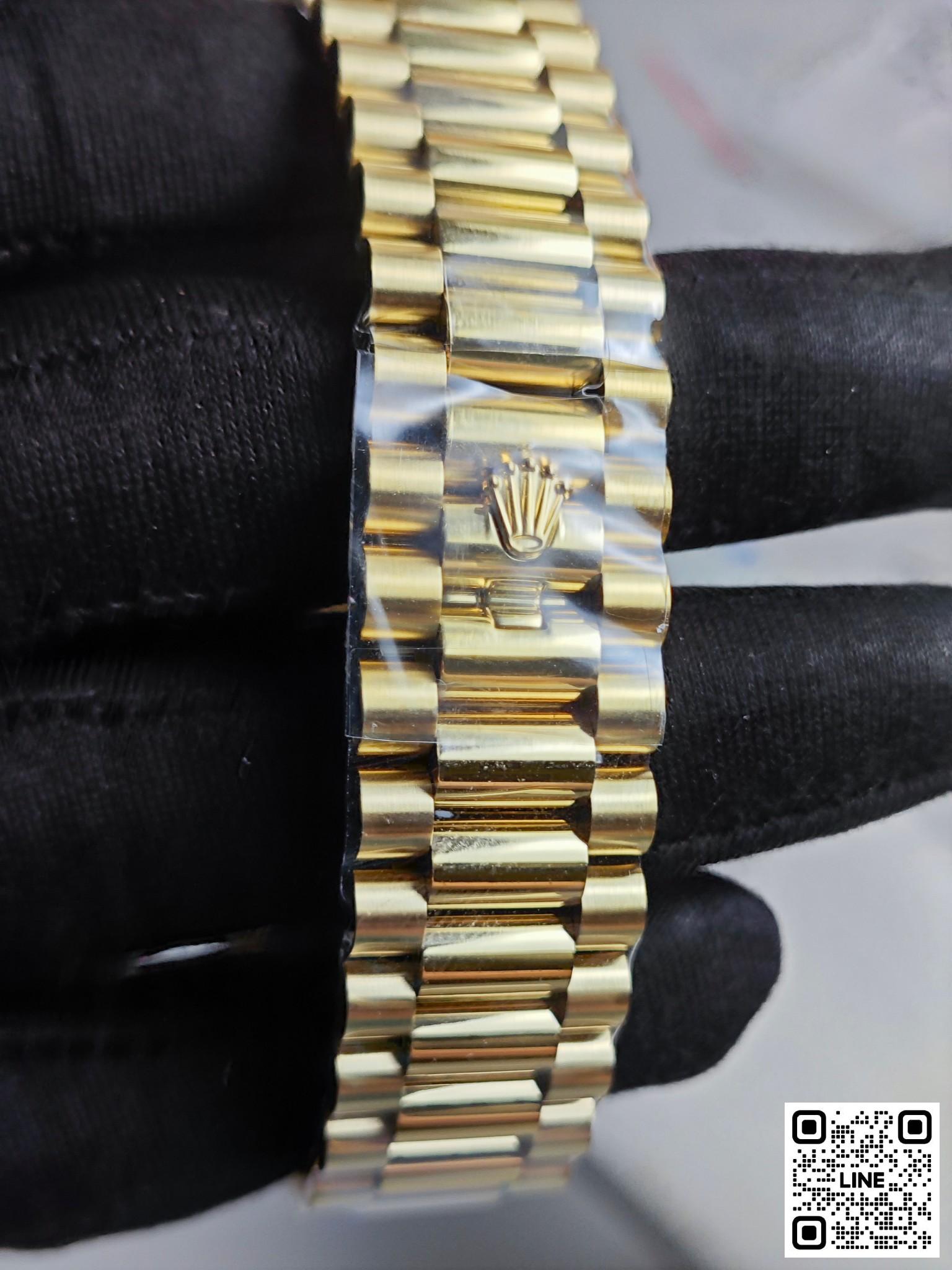 カテゴリ:<a href='/product.shtml?cid=667'>デイデイト</a> <br>RC工場 ロレックス デイデイト 40mm イエローゴールド グリーン 3255ムーブメント