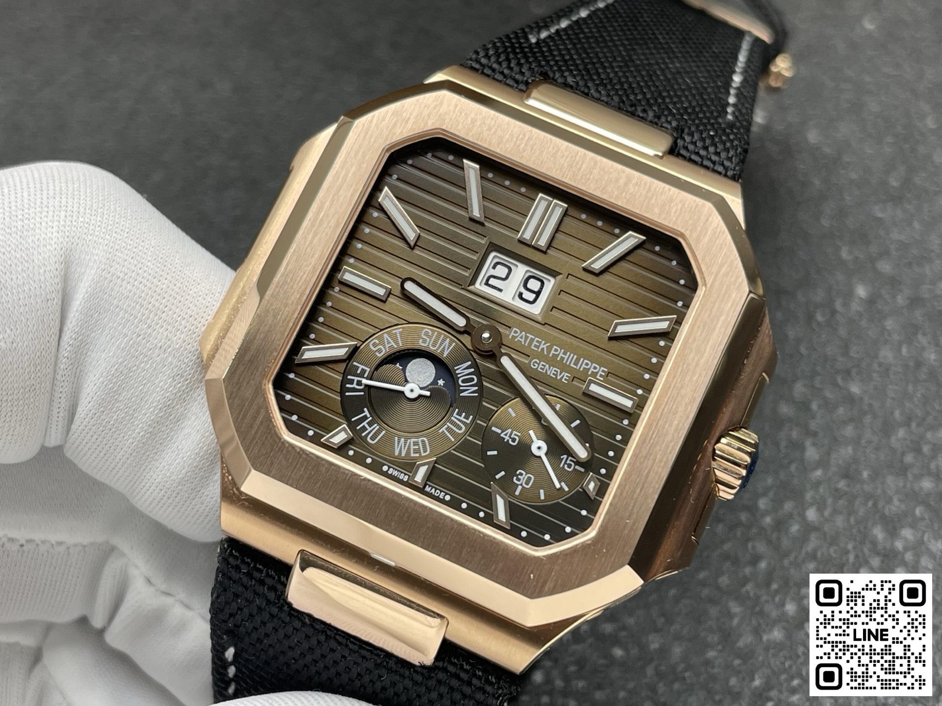 カテゴリ:<a href='/product.shtml?cid=777'>キュビタス</a> <br>P1工場 パテックフィリップ キュビタス 5822 45MM チョコレート ローズゴールド 240ムーブメント