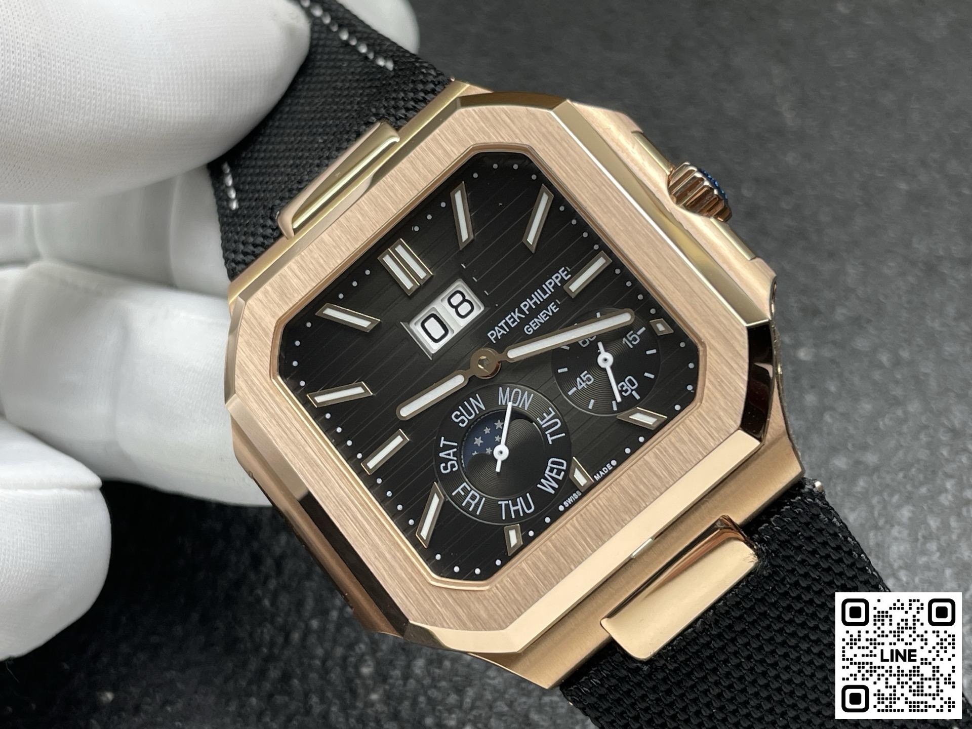 カテゴリ:<a href='/product.shtml?cid=777'>キュビタス</a> <br>P1工場 パテックフィリップ キュビタス 5822 45MM ブラック ローズゴールド 240ムーブメント