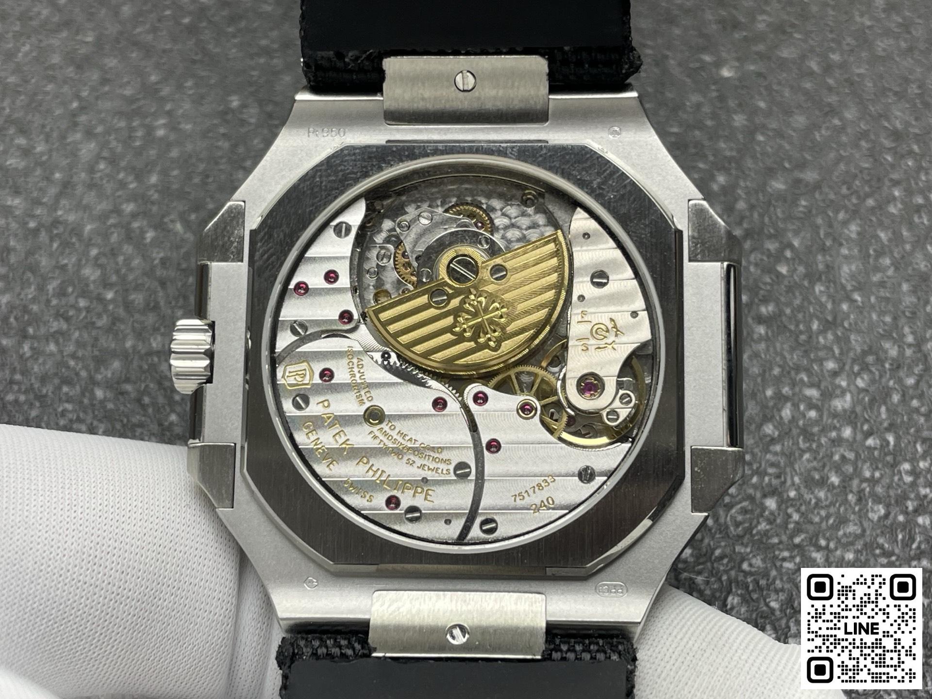 カテゴリ:<a href='/product.shtml?cid=777'>キュビタス</a> <br>P1工場 パテックフィリップ キュビタス 5822 45MM ブラック ムーンフェイズ 240ムーブメント